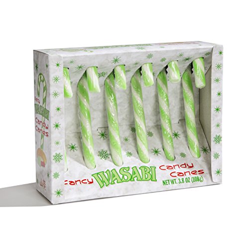 Accoutrements Novelty Christmas Candy Cane Gag Gift - Wasabi Flavor - 6 Per Box
