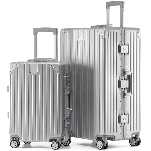KOFA Zurich Kofferset 2 Teilig, M-55cm & XL-75cm Alu-Rahmen & Polycarbonat-Hartschale, Carry-on +...