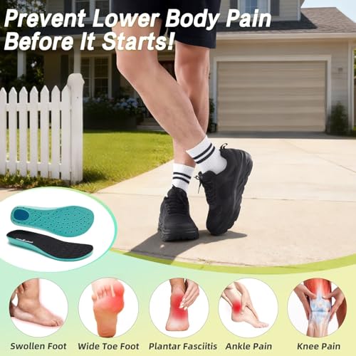 Image of Men's Orthopedic Diabetic Wide Toe Box Walking Shoes: Comfortable Arch Support Plantar Fasciitis Orthotics Sport Shoes, Swollen Feet Casual Running Tennis Sneakers for Foot and Heel Pain Relief
