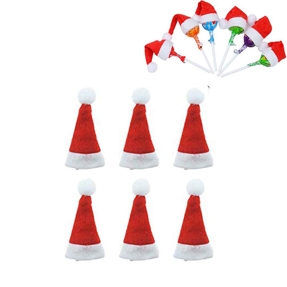 Yahpetes Christmas Hat 6 Pcs Christmas Santa Claus Hat 1.5