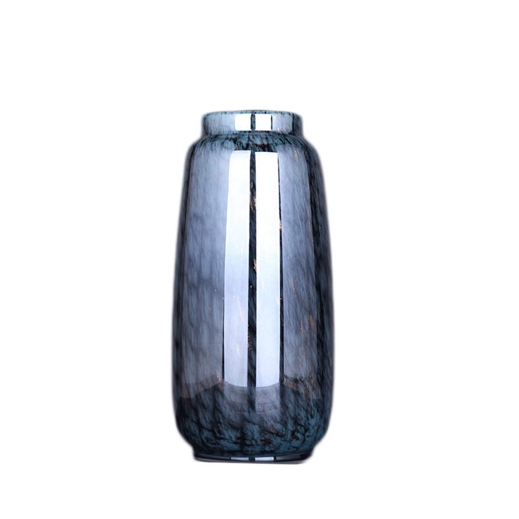 Vase en verre au design neutre pour une décoration florale de salon