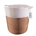 Vero Home Goods Cotton Rope Basket | Woven Basket For Blanket Storage, Towel Storage 16" x 15" | Toy Storage, Blanket Basket Living Room | Laundry Basket, Nursery Bin