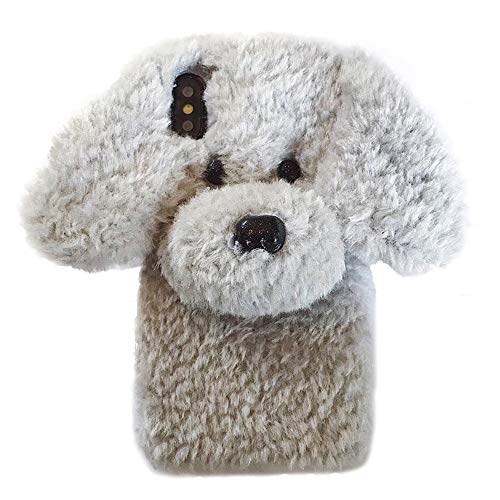 iPhone 8 Plus pgуP[X   efB[   || t@[ ʂ 3D\tgP[X ӂӂ  킢 ACtH 8 vX یJo[ (iPhone 7 Plus / 8 Plus, Gray)