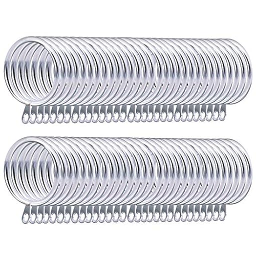 Coolty 60 Anillos de Cortina de Metal para Colgar Cortinas, 38 mm de diámetro Interior (Plata) | Ya disponible en tu tienda friki favorita! En mundofriki.es!