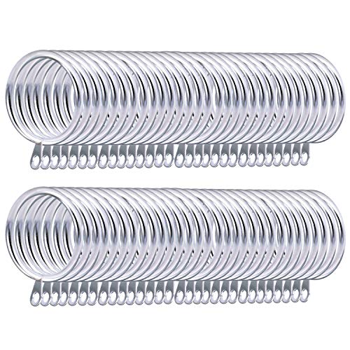 Coolty 60 Anillos de Cortina de Metal para Colgar Cortinas, 38