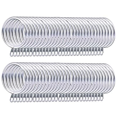 Coolty 60 Anillos de Cortina de Metal para Colgar Cortinas, 38 mm de diámetro Interior (Plata) | Ya disponible en tu tienda friki favorita! En mundofriki.es!