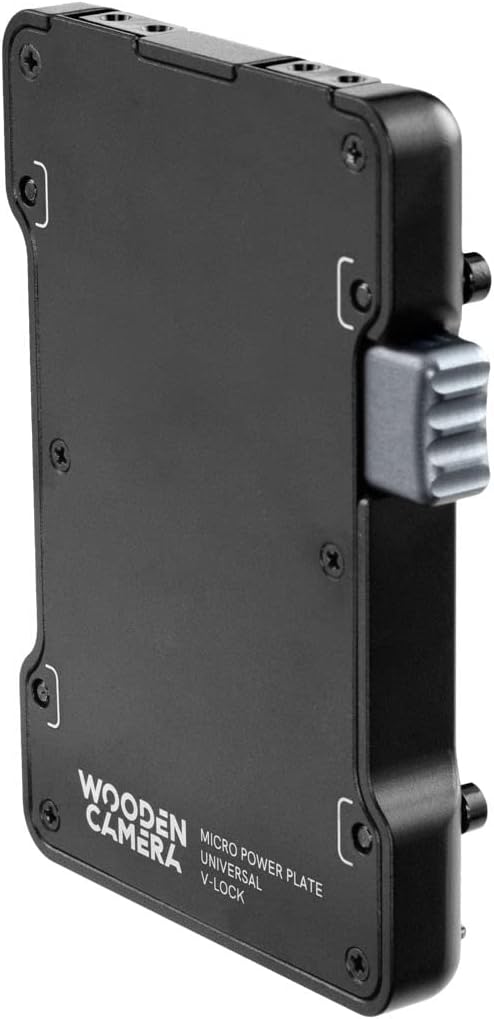 Wooden Camera Universal Battery Plate for Micro and Full-Sized Batteries, with 2 D-Taps for Accessory Power and a Resettable 9A Digital E-Fuse (V-Mount)
