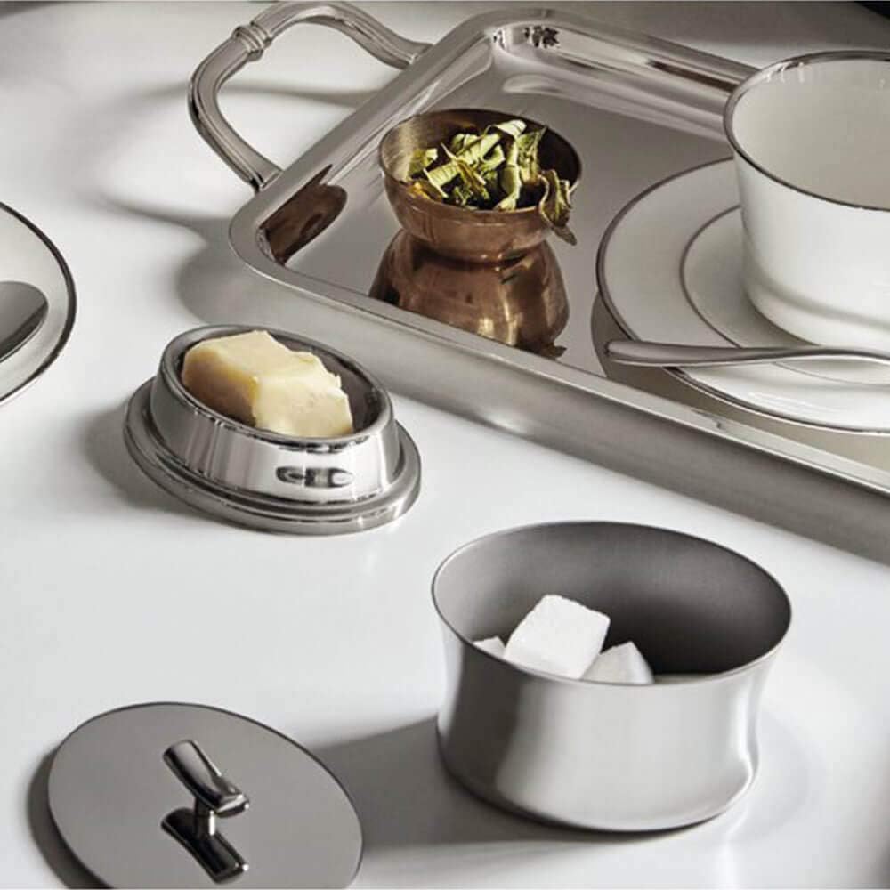 Sambonet 56710-02 Bamboo S/S Sugar Bowl with Cover