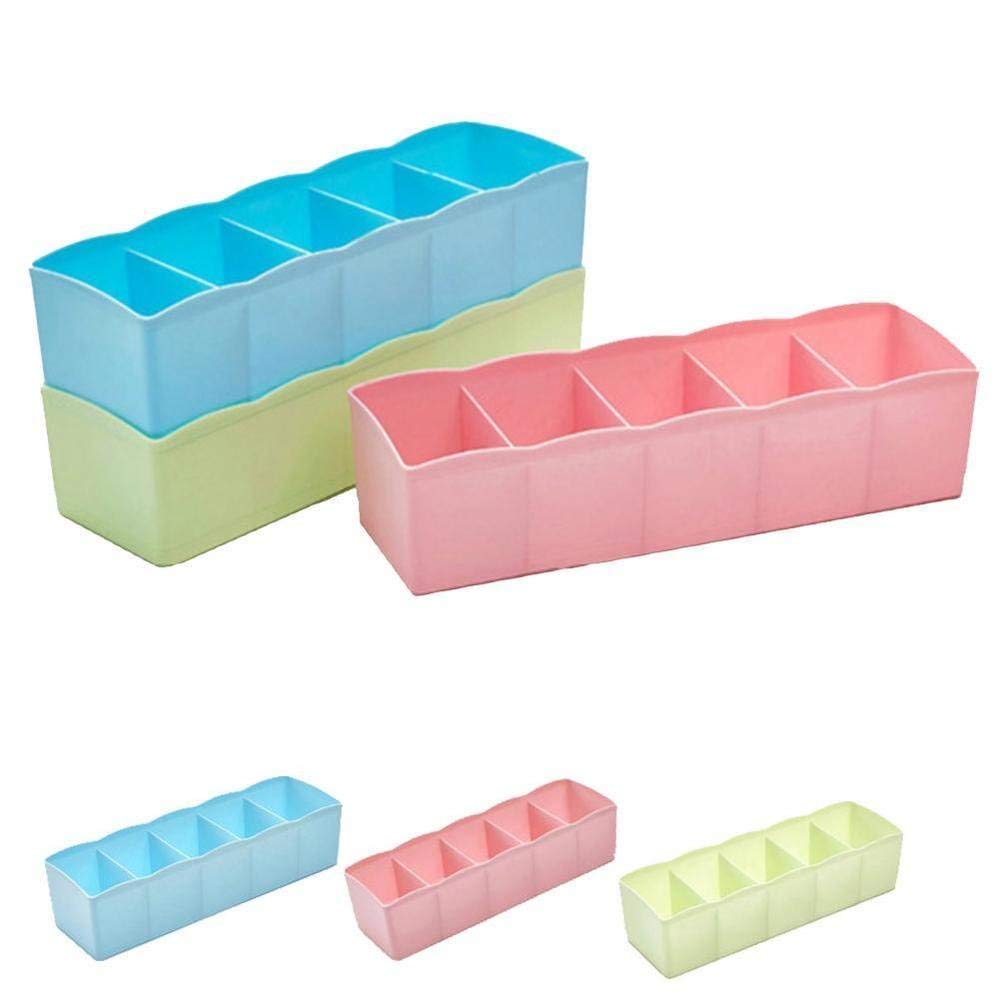 MATIMAN �Plastic Organizer Tie Bra Socks Drawer Cosmetic Container Divider Storage Box Set of 3 (Multi Color)-image-15
