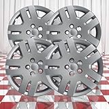 Brighter Design Set of 4 Silver 5 Split Spoke 17' Bolt-On Wheel Covers for Dodge Avenger 2011-2014