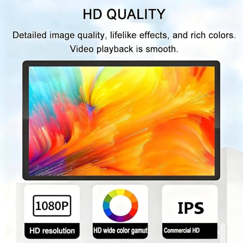 Image of Digital Signage Player Box, Advertising Media Player,Digital Kiosk LCD Monitor Advertising Screen with U-Disk Plug&Play,HDMI /USB /WiFi, Landscape+Portrait Switching,Smart Split Screen 27 inch