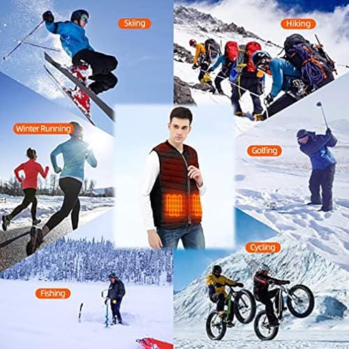 Srivb Heated Vest, 8 heating zones,USB Charging Heating Vest Washable Body Warmer with Battery Pack for Outdoor - image 6