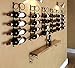 Wallniture Wrought Iron Wine Rack – Wall Mount Bottle Storage Organizer – Rustic Home Decor Set of 3