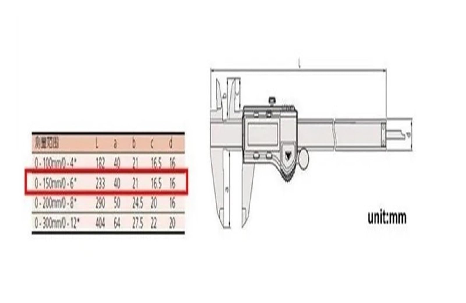 Suwmiarka cyfrowa LCD 0-150 mm 0-200 mm 0-300 mm 15.2 cm 20.3 cm 12 cali elektroniczne zaciski pomiarowe średnica zewnętrzna narzędzia (0-300 mm)
