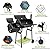 HaSteeL Outdoor Charcoal Grill with Cover, Large Barrel BBQ Grill with Offset Smoker, Great for Camping Patio Backyard Garden Party Picnic Beach, Large 420.SQ.IN Cooking Area, 2 Screwdrivers - Black