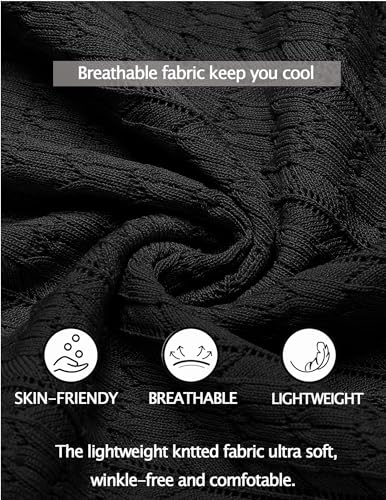 COOFANDY Men's Knit Button Down Shirt Short Sleeve Vintage Polo Shirts Summer Casual Beach Tops4