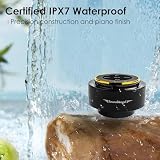 XLEADER, Ulepszony głośnik prysznicowy, certyfikowany wodoodporny głośnik Bluetooth IPX7 z przyssawką i klipsem haczykowym, wbudowany mikrofon, kryształowy dźwięk i bogaty bas, czas odtwarzania do 12