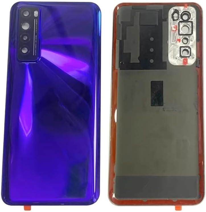 Compatible Rear Glass Panel for Huawei Nova 7 5G Model SEA-AL10 – Battery Door Back Cover, Battery Back Cover Housing Replacement Part (Silver)