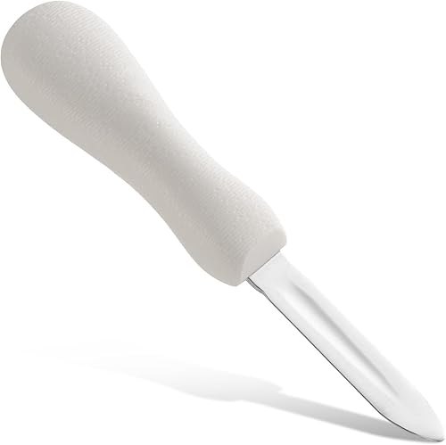 Miniatura 6 de Cuchillo de shucking de ostras, 2.75 pulgadas, estilo New Haven, cuchillo de almeja con mango de polietileno antideslizante, abridor de mariscos,
