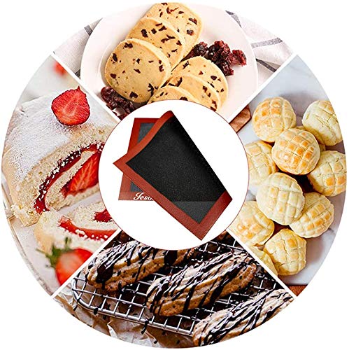 KitchenRaku Set Di 3 Tappetini Da Forno In Silicone, 29,5 X 42 Cm
