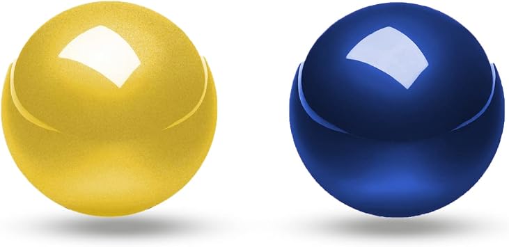 perixx Periro-303X2B Replacement Ball for M570, M575, PERIMICE-517/520/717/720 and Other 1.34 Inch Mice - Bright Blue and Gold