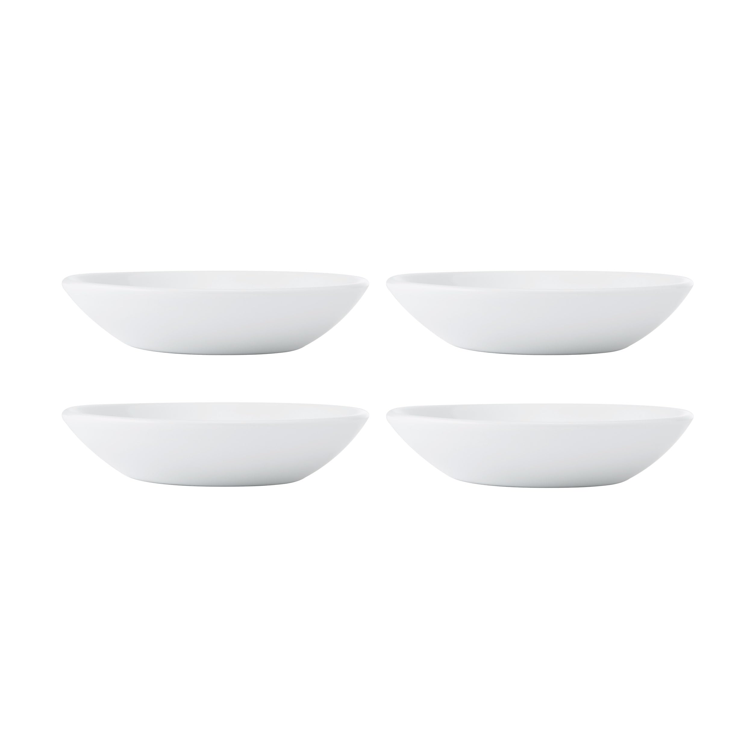 Mikasa White Chalk Porcelain Dip Bowls, Glossy Round Bowls, Ideal For Tapas, Dips, Sauces, Condiments, Dishwasher Safe, Set Of 4, 9Cm