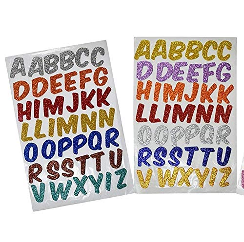 Alphabet Glitter Foam Sticker for Art and Craft, Scrapbook, Kids, Posters and DIY (Pack of 2)-image-8