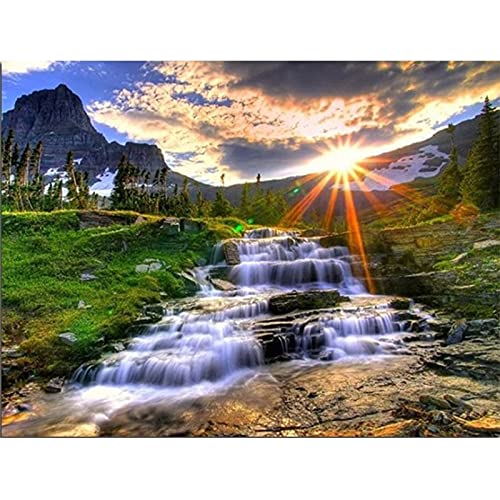 Point de croix la artisanal peinture diamant 5d paysage sur toile salon chambre 70x160cm