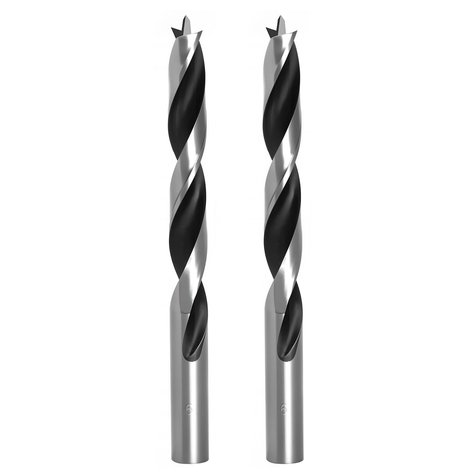 Brad Point Wood Drill Bits for Woodworking, 9mm (23/64") Dia Brad Point Drill, Carbon Steel Metric Brad Point Drill Bits with Double Flutes Design for