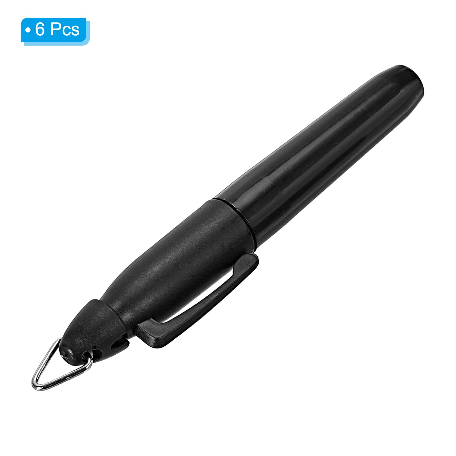 PATIKIL Mini Permanent Markers, 6 Pack Golf Ball Marker Pens with Keychain Clip for Office Meeting Outdoor Activities Black Ink - Image 3