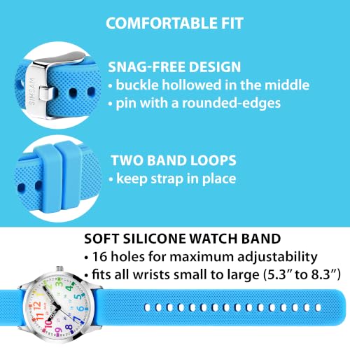 Image of Kids Analog Watch, Learning Watch for Kids 8-12, Waterproof Time Teacher Watches for Boys Ages 5-7 6-8, Easy to Read Educational Girls Watches Ages 8-12, Great Gift Boys Girls Year 4-12 Old Waterproof