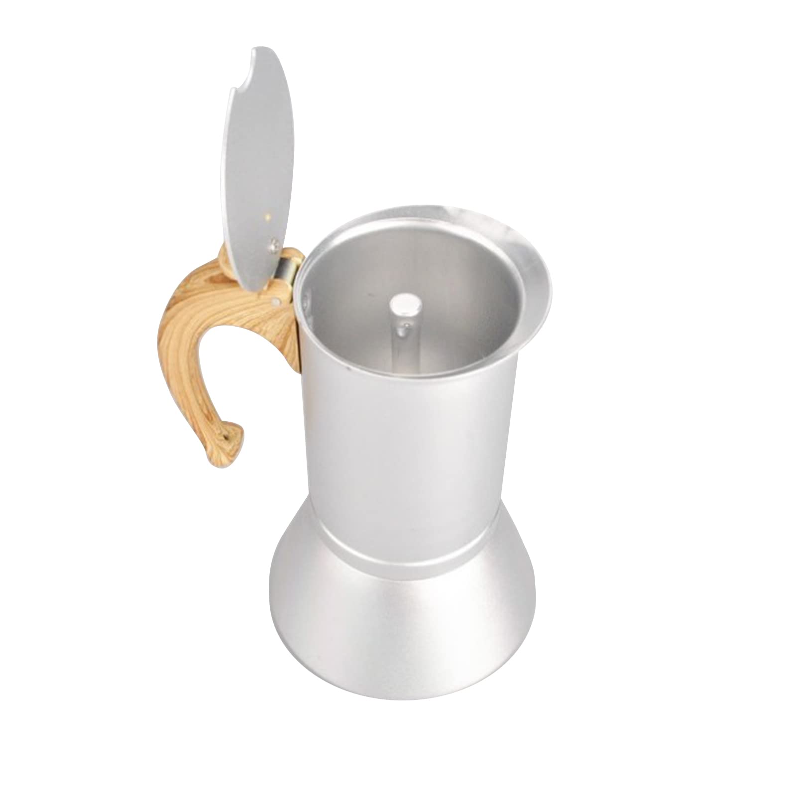 Cafetera de 150 ml Moka Pot de 3 tazas para estufa, cafetera italiana de acero inoxidable (150 ml)