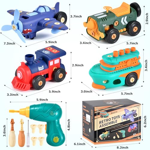 Dicroon PZ-01 Take-Apart Electric Building Toys, Toddler & Kids Tool Set With Motor & Electric Drill thumb #2
