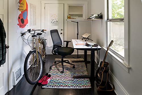 Image of Fully Desk Chair - Adjustable Standing Desk Chair (White Frame - Grey Seat)