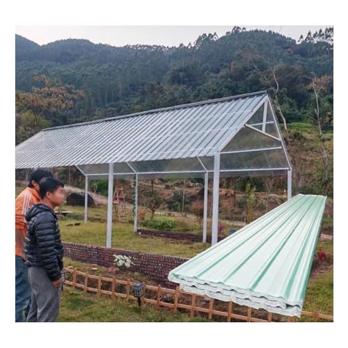 Lamiere Ondulate per Serra，Lamiere Ondulate Antipioggia Isolante，Lastra di Copertura in Fibra di Vetro，Lastra Resistente ai Raggi UV，Lamiere per Copertura Lastra di Ricambio(5pcs,0.9*1.3 m/35*51in)