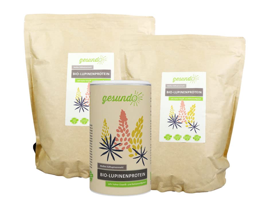 gesundo BIO Lupinenmehl - Lupinenprotein der weißen Süß-Lupine - 2,5kg Beutel