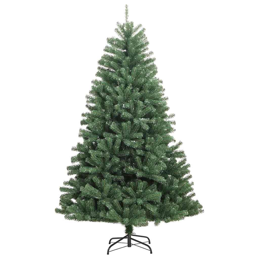 Árbol artificial de 210 cm, 300 ledes cálidos, 8 modos, ramas giratorias, plegable, PVC/metal