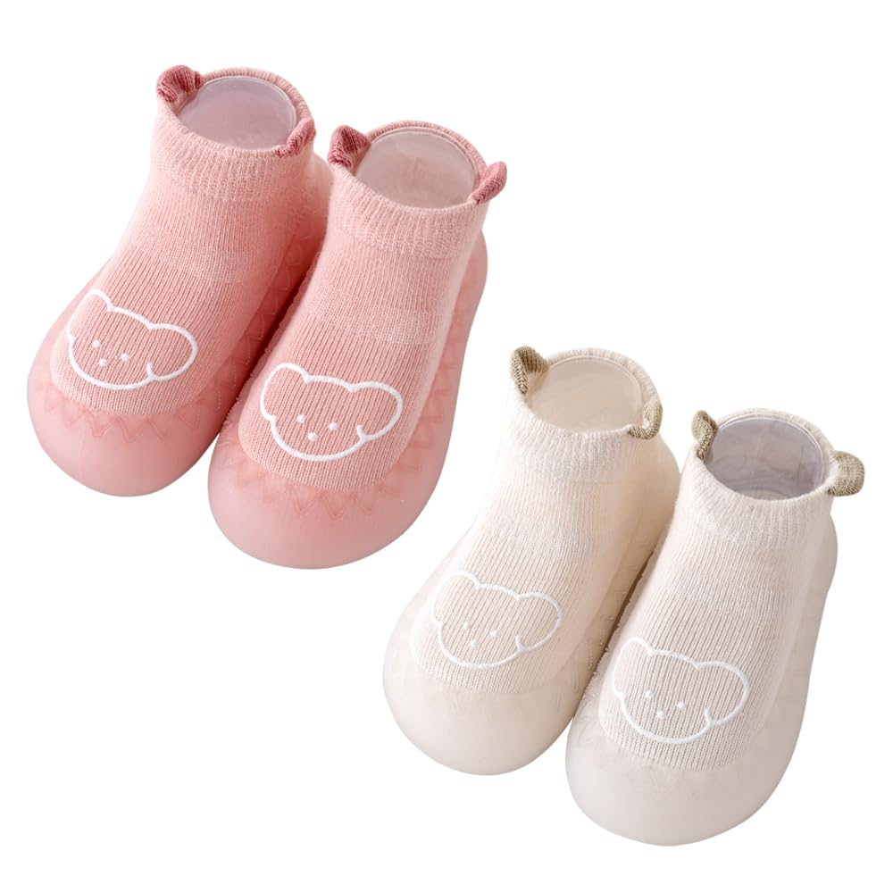 Rutschfeste Socken für Kleinkinder, Jungen, Mädchen, Gummisohle, für den Innenbereich, zum ersten Gehen