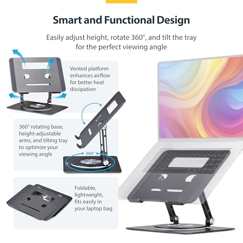 StarTech.com base giratoria para laptop con altura ajustable miniatura 4