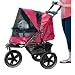 Pet Gear No-Zip AT3 Pet Stroller, Zipperless Entry, Rugged Red