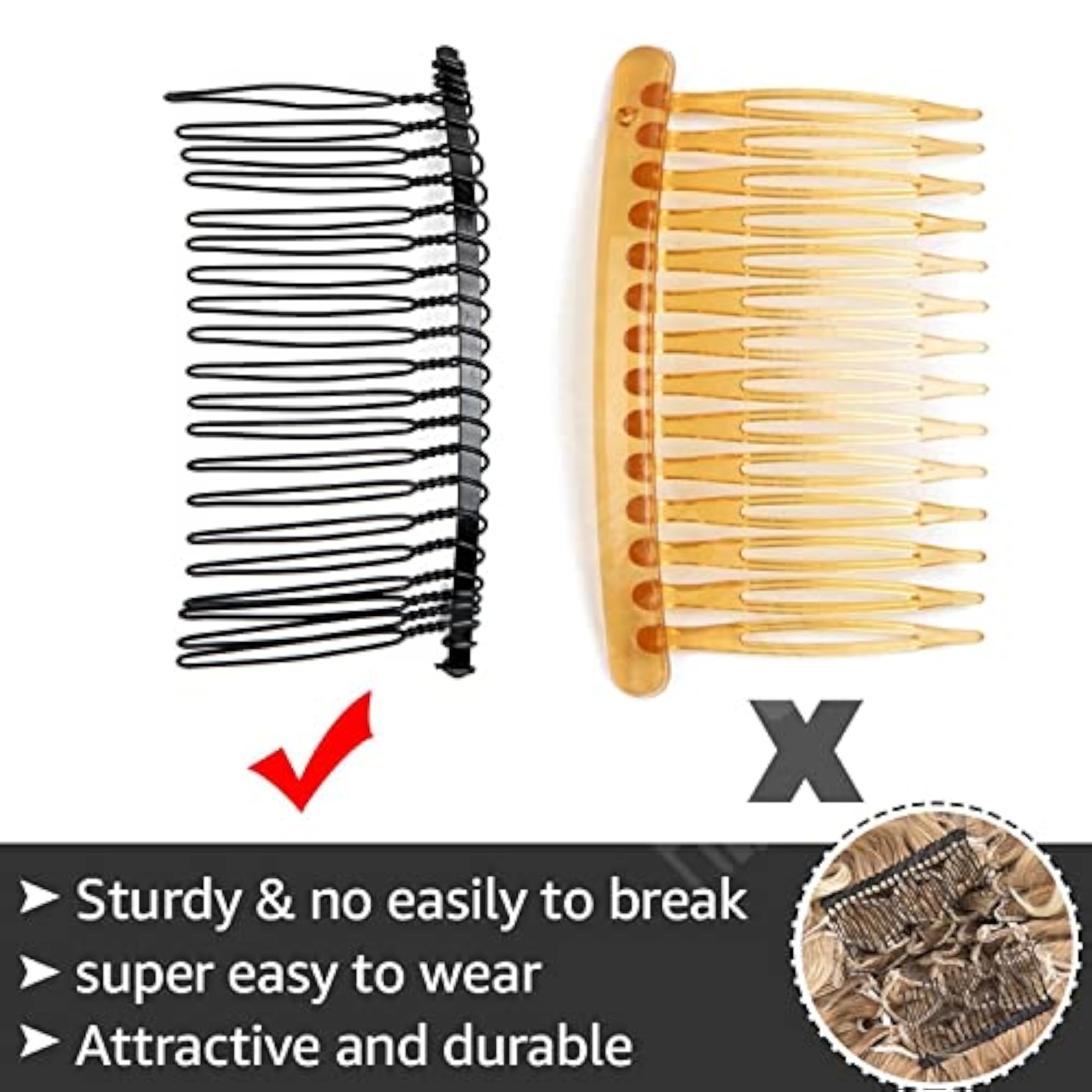 Messy Bun Hair Piece with Combs, Fluffy Wavy Updo for Women