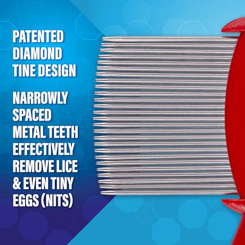 Image of RIDvantage Lice Comb, Stainless Steel Nit & Egg Remover for All Hair | Micro-grooved fine teeth catch tiny nits and eggs; works on wet or dry hair, pairs with any lice treatment