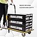Push Platform Truck Dolly AFT PRO USA Folding Rolling Flatbed Cart 330lb Weight Capacity | 360 Degree Swivel Wheels Foldable Handle | (Yellow, 330LB)