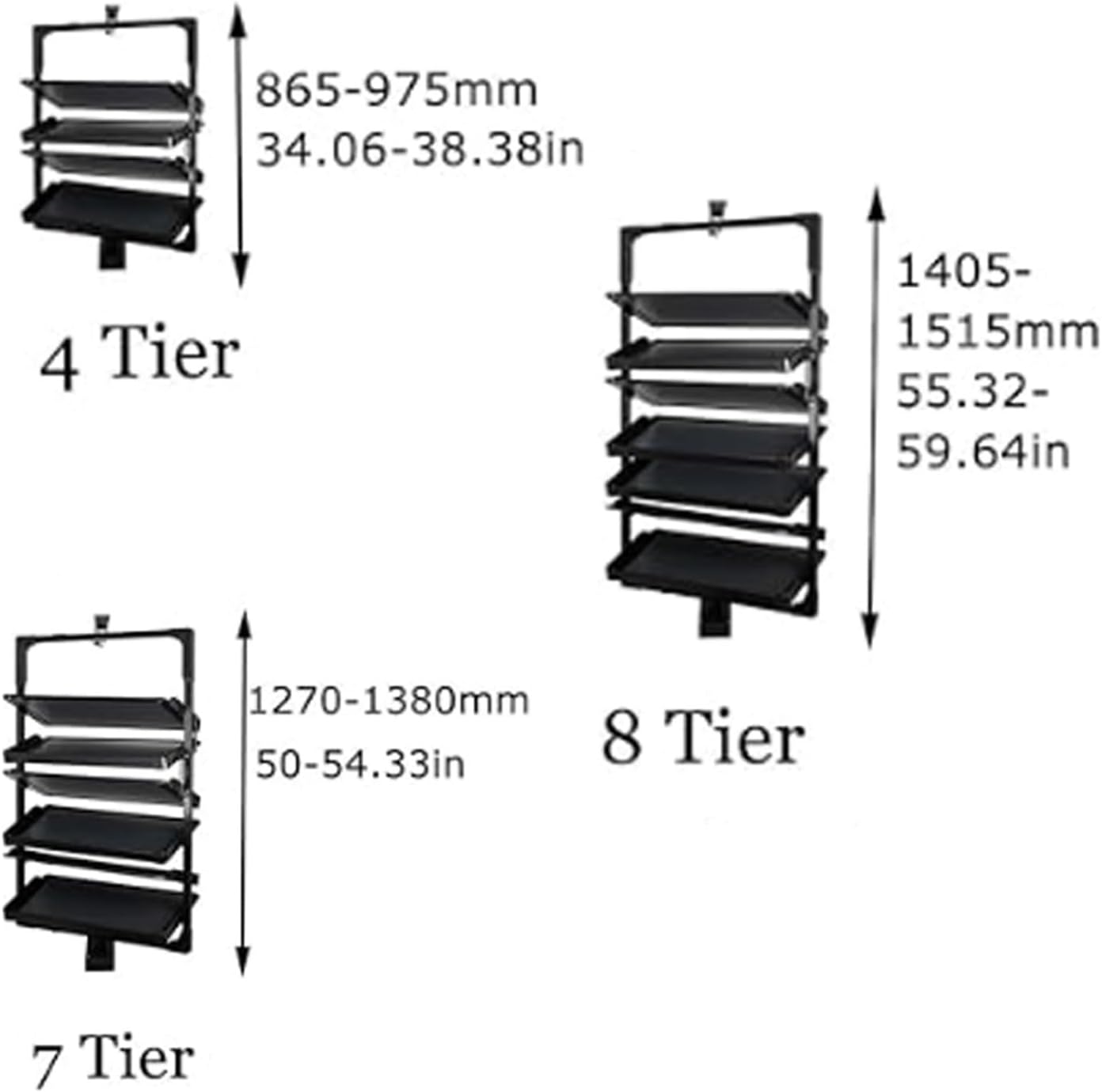360° Rotating Long Shoe Rack For Closets Hanging Shoe Organizer Shoe Holders Space Saver Height-Adjustable Open Storage Shock-absorbing And Quiet Large Capacity For Entryway Small Space(7 layers)