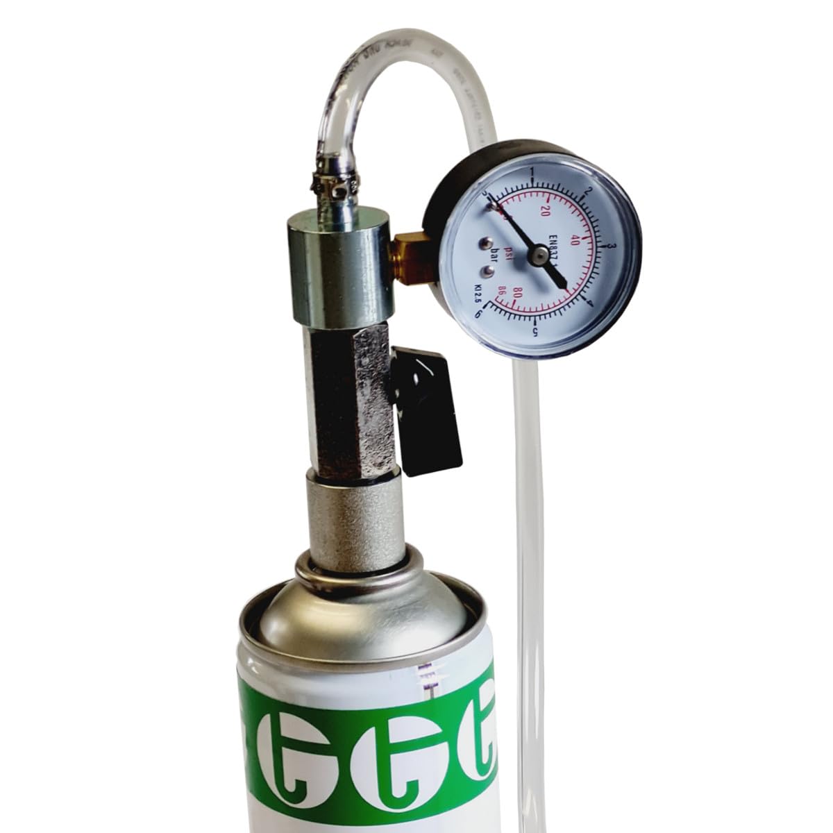 Set anmetec Adapter mit Absperrventil und Manometer 0-6 bar für Ausdehnungsgefäße inkl. Gefäßfüller 400 ml