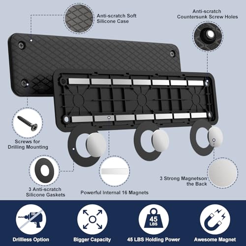 Magnet Magazine Holder, Double Magnetic Sided Gun Safe Oraganizer Ammunition Magazines Rack for Gun Safe Room, Magnet Ammo Storage/Organizer, Gun Safe Accessories for Men, Gifts for Men(1 Pack)