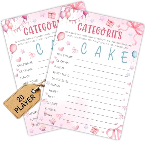 Image of Pink Slumber Party Games Card - Coquette Pink Bow Themed Sleepover Slumber Party Supplies- Birthday Night Games Creative Idea - Sleepover Stuff-Categories- 20 Game Cards