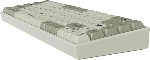 Miniatura 4 de AK680 - Teclado mecánico compacto con cable, diseño gris y blanco de 68 teclas, interruptor táctil marrón intercambiable en caliente, teclado para