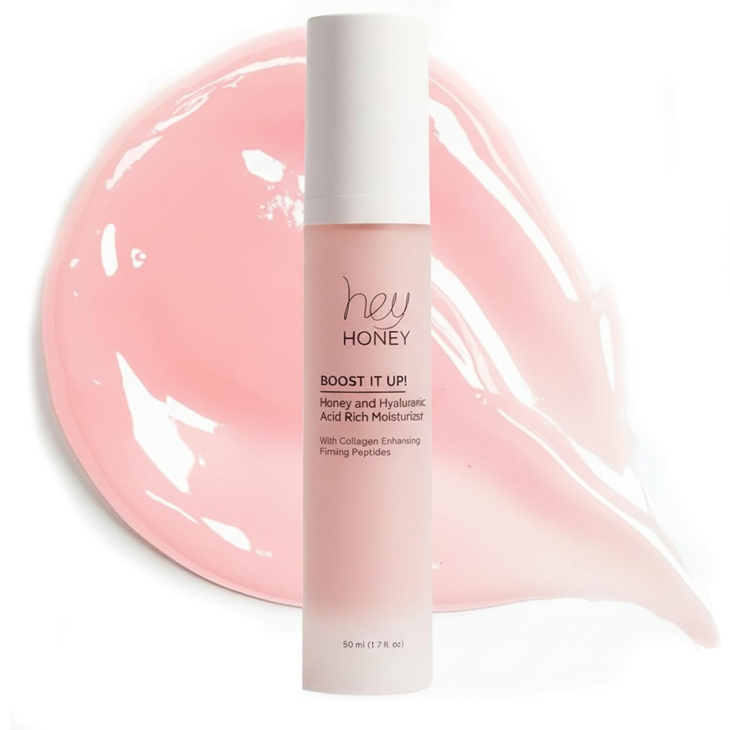 Hey Honey Skincare Boost It Up Collagen-boosting peptides Honey & Hyaluronic Acid Rich Moisturizer for Stronger Skin Barrier | For Premature &
