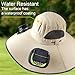 Leotruny Sun Hat with Solar Fan: Keed Cooling Fan Built in for Outdoor Men - Solar Powered & USB Charging for Fishing Summer Black